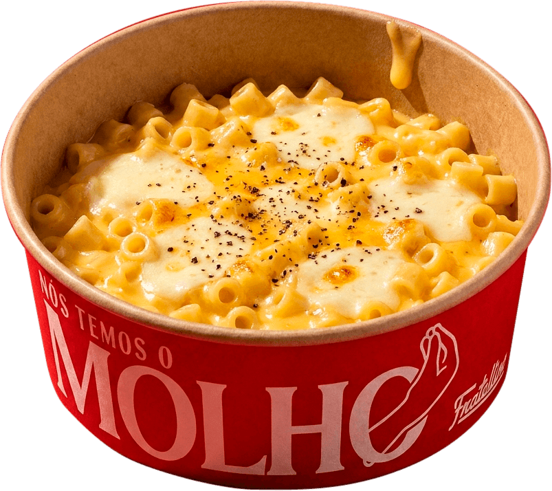 Mac & Cheese servido no pote Fratellino